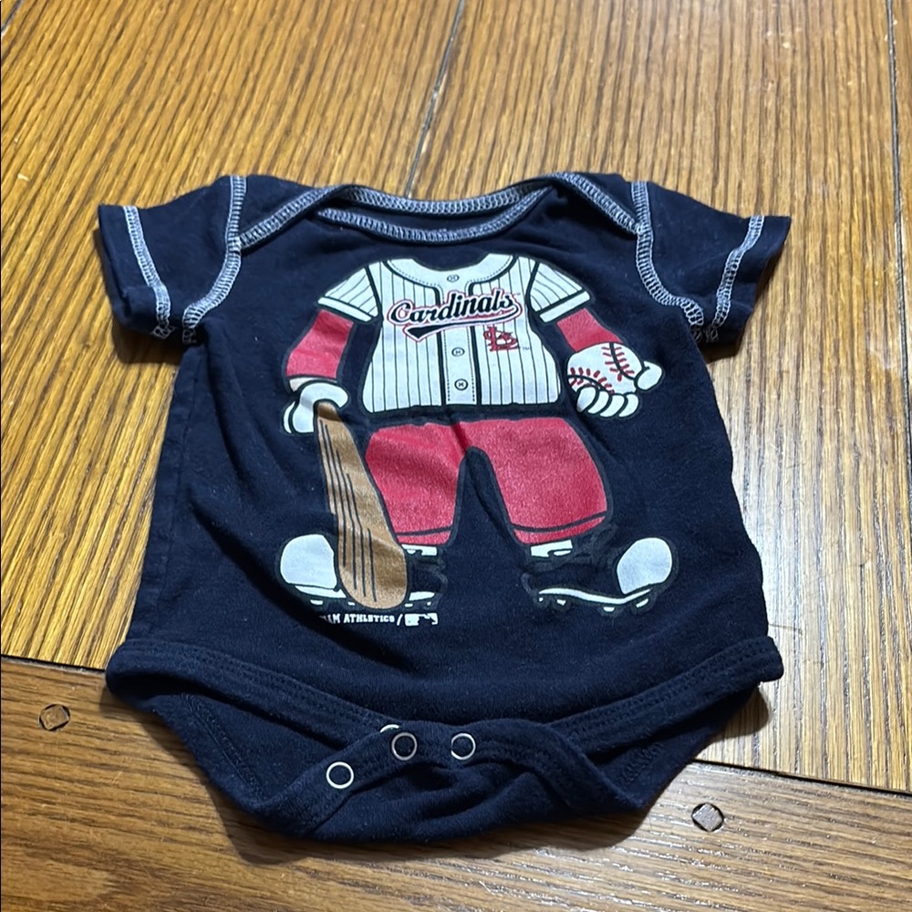Cardinals Baby One Piece - Navy